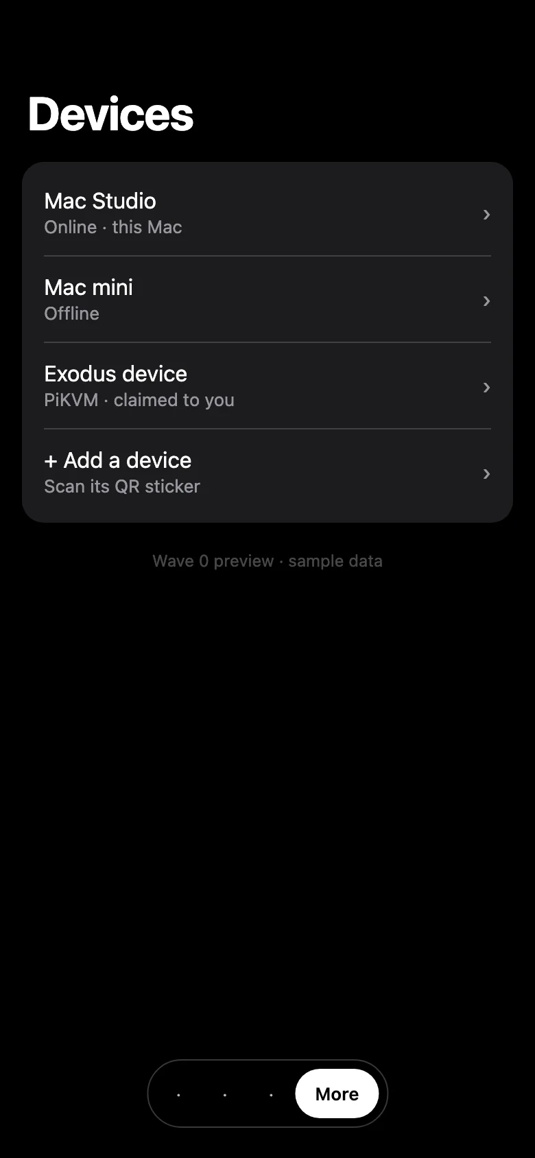 Phone screen for finding the sticker and scanning